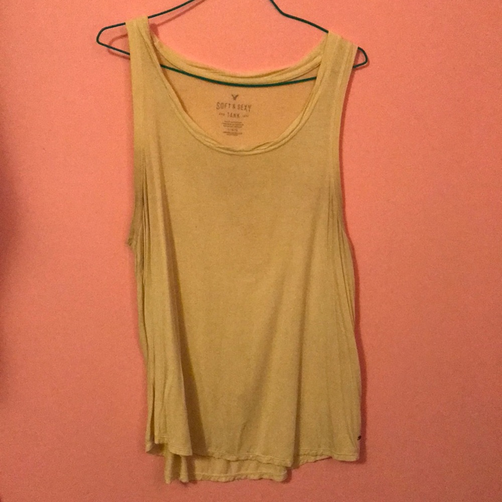 Yellow American eagle soft tank
